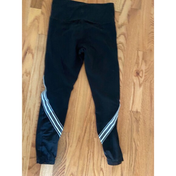 Athleta Small Side Stripe Salutation 7/8 Tight Black White Mesh Piecing Yoga - Picture 5 of 5